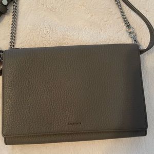 All saints fetch chain leather wallet